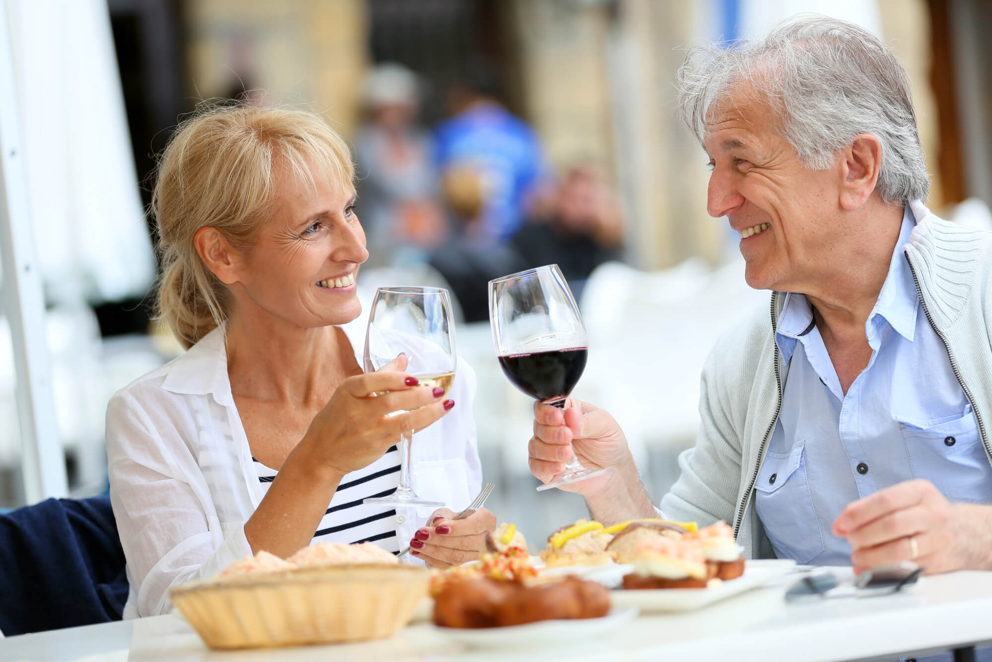 couple over 60 on a date
