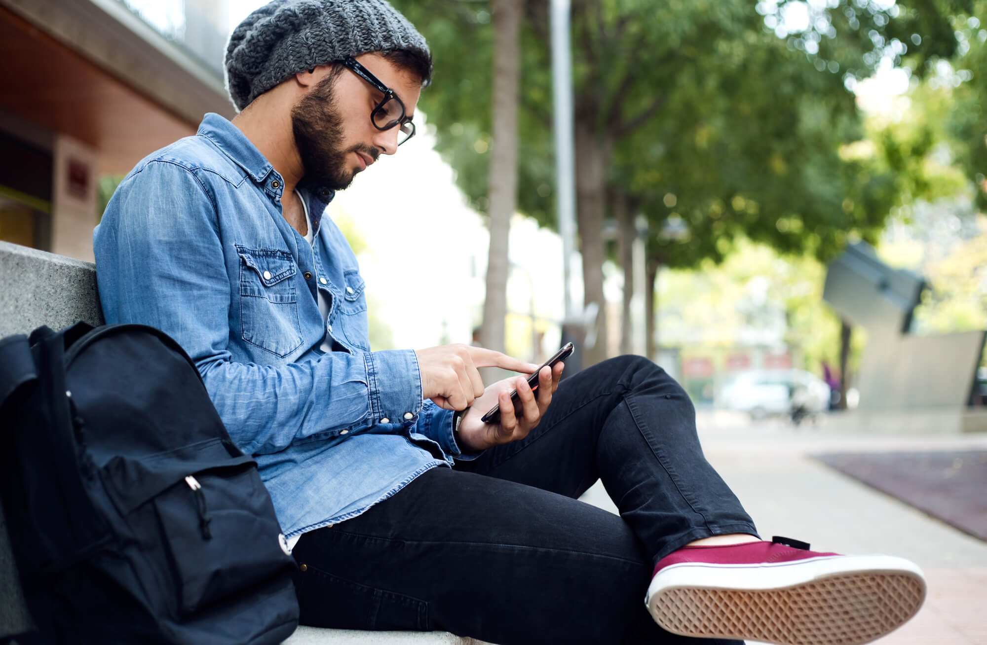 young man in the park