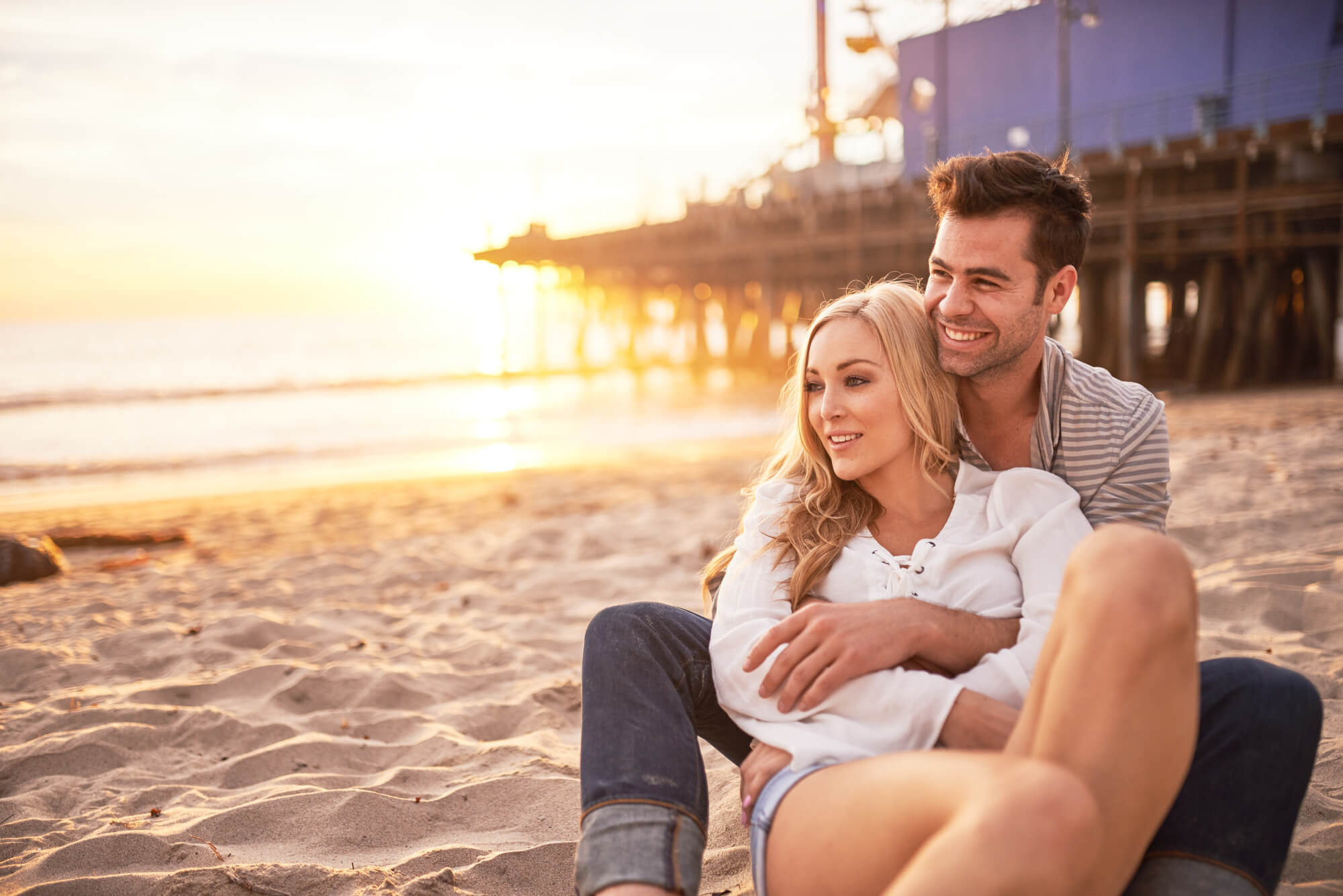 couple on california beach